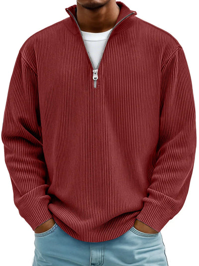 Maison Oxford | Elegant Half-Zip Sweater