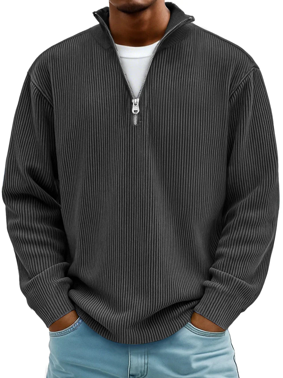 Maison Oxford | Elegant Half-Zip Sweater