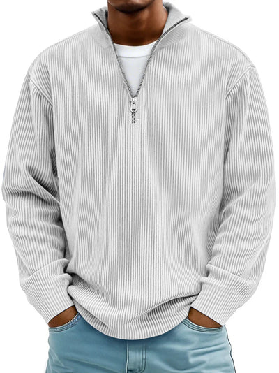 Maison Oxford | Elegant Half-Zip Sweater