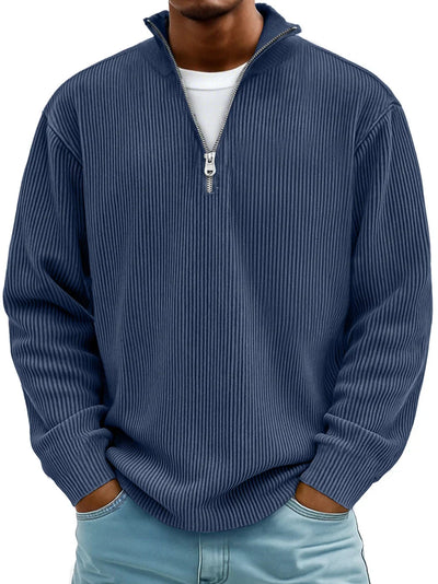 Maison Oxford | Elegant Half-Zip Sweater