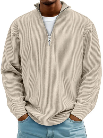 Maison Oxford | Elegant Half-Zip Sweater
