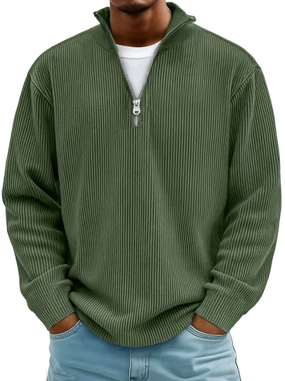 Maison Oxford | Elegant Half-Zip Sweater