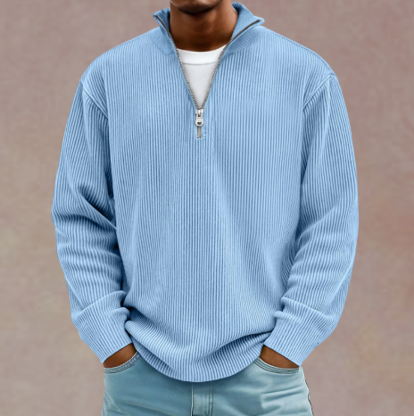 Maison Oxford | Elegant Half-Zip Sweater